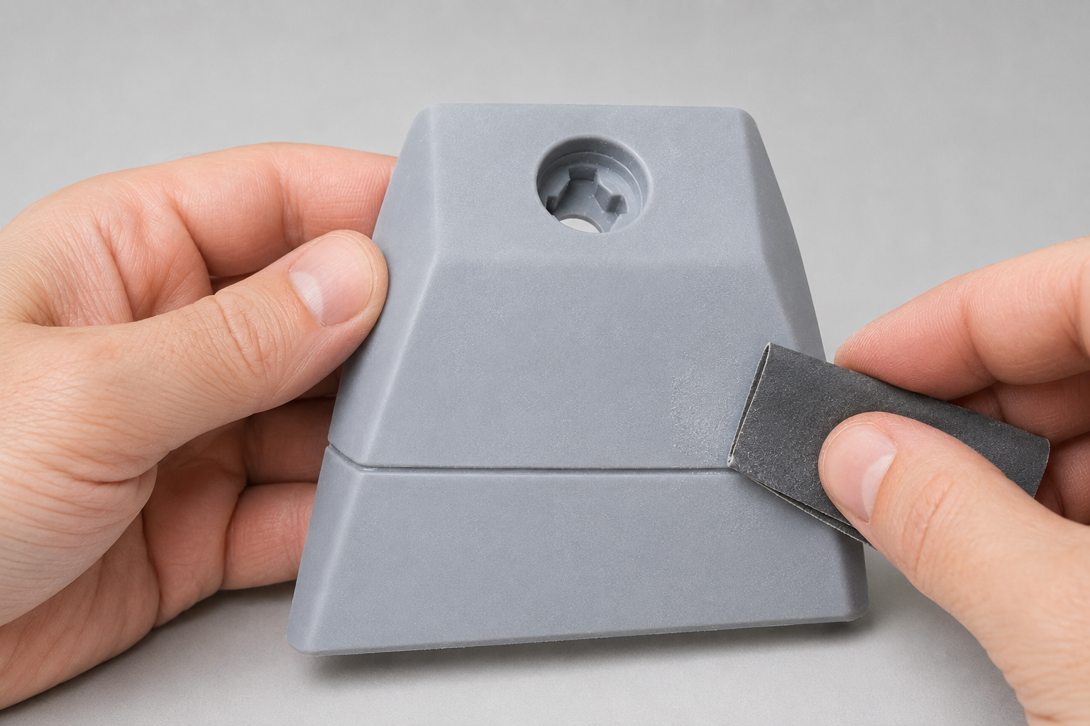 Sanding and finishing a 3D printed component by hand